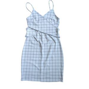 Blue Blush checkered print mini dress size Small